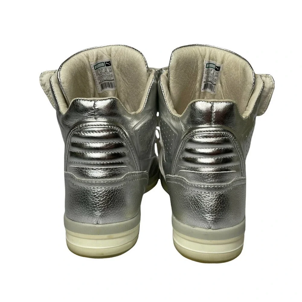 Mens Alexander Mcqueen x Puma Move Mid Metallic Silver Sneakers 361673-01 US 8.5